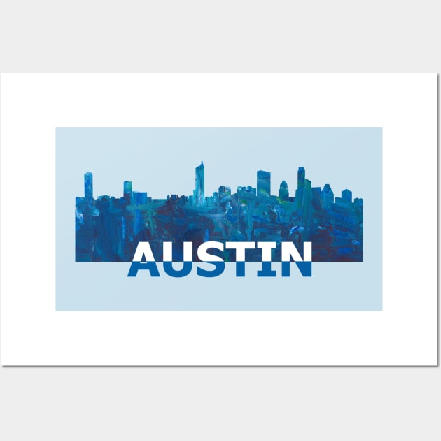 Austin Skyline Wall Art by artshop77